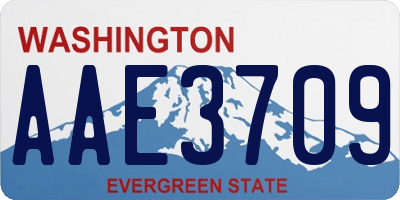 WA license plate AAE3709