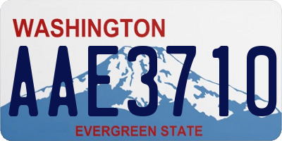WA license plate AAE3710