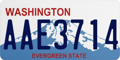 WA license plate AAE3714