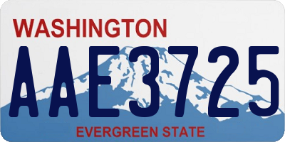 WA license plate AAE3725