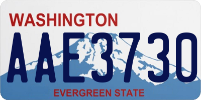 WA license plate AAE3730