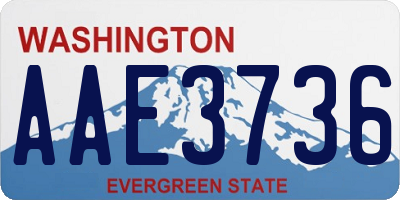 WA license plate AAE3736