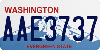 WA license plate AAE3737