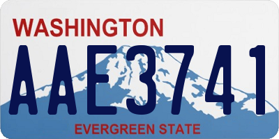 WA license plate AAE3741
