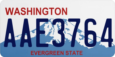 WA license plate AAE3764