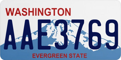 WA license plate AAE3769