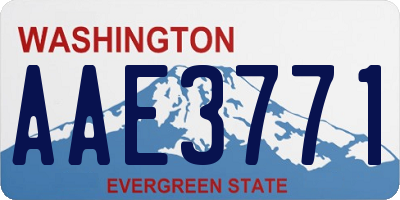 WA license plate AAE3771