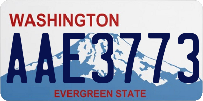 WA license plate AAE3773