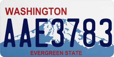 WA license plate AAE3783
