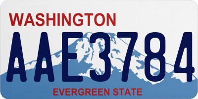 WA license plate AAE3784