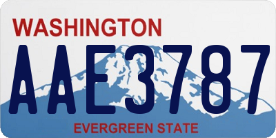 WA license plate AAE3787
