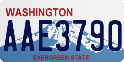 WA license plate AAE3790