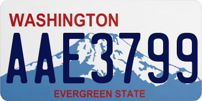 WA license plate AAE3799