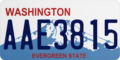 WA license plate AAE3815