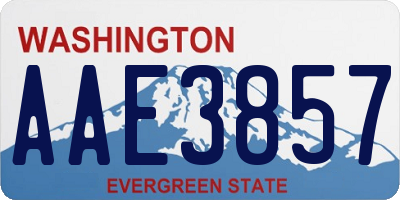 WA license plate AAE3857