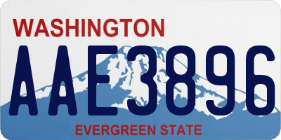 WA license plate AAE3896