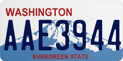 WA license plate AAE3944