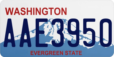 WA license plate AAE3950