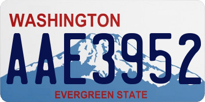 WA license plate AAE3952