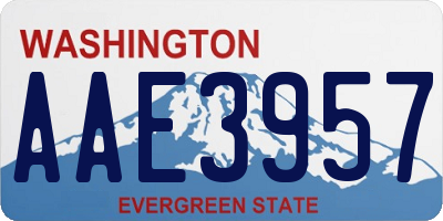 WA license plate AAE3957