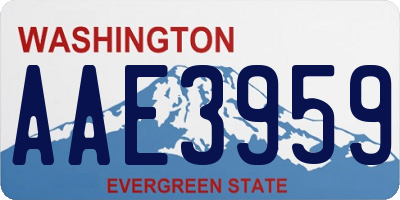 WA license plate AAE3959