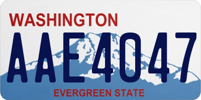 WA license plate AAE4047