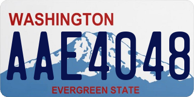 WA license plate AAE4048