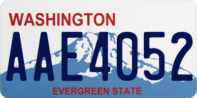 WA license plate AAE4052