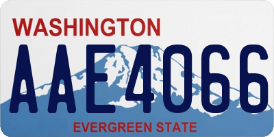 WA license plate AAE4066