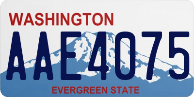 WA license plate AAE4075