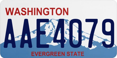 WA license plate AAE4079