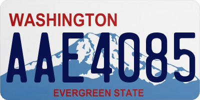 WA license plate AAE4085