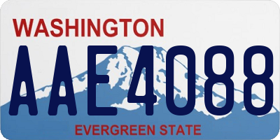 WA license plate AAE4088