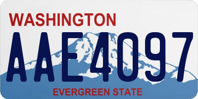 WA license plate AAE4097