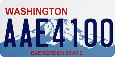 WA license plate AAE4100
