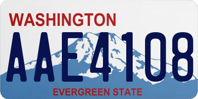 WA license plate AAE4108