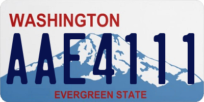 WA license plate AAE4111