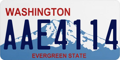 WA license plate AAE4114