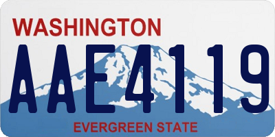WA license plate AAE4119