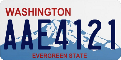 WA license plate AAE4121