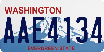 WA license plate AAE4134