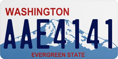 WA license plate AAE4141