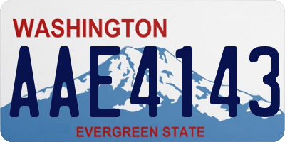 WA license plate AAE4143