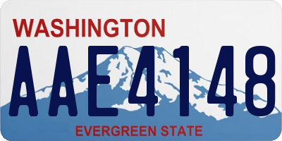 WA license plate AAE4148