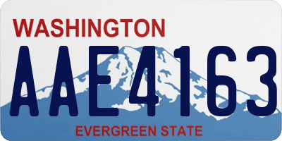 WA license plate AAE4163