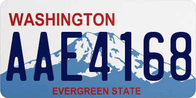 WA license plate AAE4168