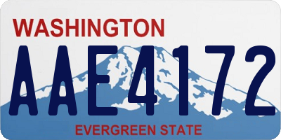 WA license plate AAE4172