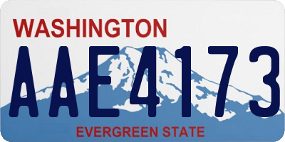 WA license plate AAE4173