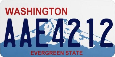 WA license plate AAE4212