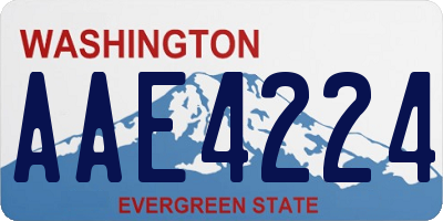 WA license plate AAE4224